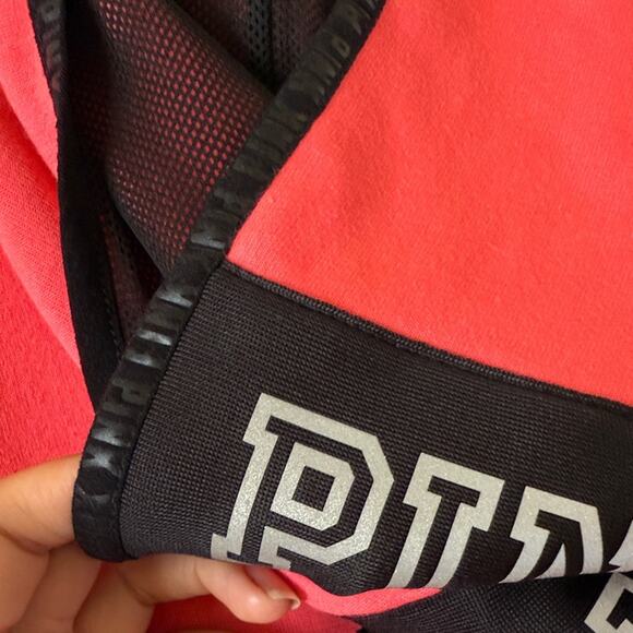 Victoria’s Secret PINK Nation Sequin Zip Hoodie L/XL Gray Reflective Thumbholes - Picture 11 of 16